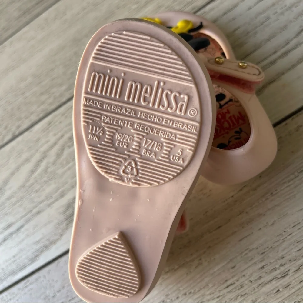 Mini Melissa Pink Kids Dress Shoes with Mickey & Minnie